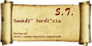 Saskó Terézia névjegykártya