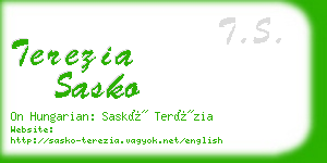 terezia sasko business card